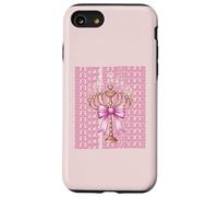 Happy Hanukkah Menorah Girl Coquette Noeud Rose Coque pour iPhone SE (2020) / 7/8