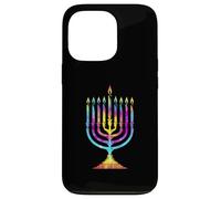 Happy Hanukkah Vintage Tie Dye Menorah Juifs Juifs Juifs Hanoukka Coque pour iPhone 13 Pro