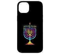 Happy Hanukkah Vintage Tie Dye Menorah Juifs Juifs Juifs Hanoukka Coque pour iPhone 14 Plus