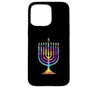 Happy Hanukkah Vintage Tie Dye Menorah Juifs Juifs Juifs Hanoukka Coque pour iPhone 15 Pro Max