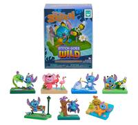 Happy HAUL Disney Stitch Goes Wild Scene Setters, Figurine à Collectionner, dans Une boîte Surprise avec Support de présentation et des Accessoires, env. 8 cm, édition limitée, dès 8 Ans
