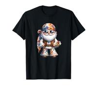 Happy Hippie GNOME with Floral Flower Bandana for Hippie Mom T-Shirt