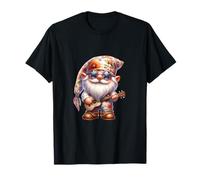 Happy Hippie GNOME with Guitar for Women Men Grandpa Life T-Shirt