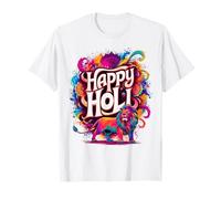 Happy Holi Festival Hindou India Lion Colors Family 2025 Kids T-Shirt