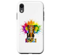 Happy Holi Festival India Colors Elephant Hindu Spring 2025 Coque pour iPhone XR