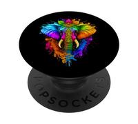 Happy Holi Festival India Colors Elephant Hindu Spring 2025 PopSockets PopGrip Adhésif