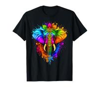 Happy Holi Festival India Colors Elephant Hindu Spring 2025 T-Shirt