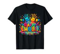 Happy Holi Festival Indien Printemps Couleurs Famille Hommes Femmes T-Shirt
