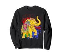 Happy Holi Festival of Colors Éléphant Indien Coloré Sweatshirt