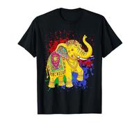 Happy Holi Festival of Colors Éléphant Indien Coloré T-Shirt