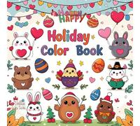 Happy holiday coloring book: Happy Holiday Coloring Book: Learn English & Chinese Words While Coloring Year-Round Celebrations
