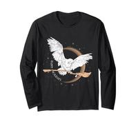 Happy Holidays Baguette à Balai Magique Motif Chouette et Lune Manche Longue