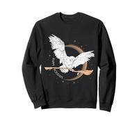 Happy Holidays Baguette à Balai Magique Motif Chouette et Lune Sweatshirt