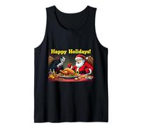 Happy Holidays Père Noël Dracula Thanksgiving Dinner Débardeur