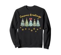 Happy Holidays Sapins de Noël 2025 Famille Sweatshirt