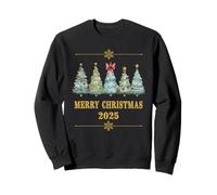 Happy Holidays Sapins de Noël 2025 Famille Sweatshirt