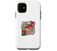 Happy Holidays Vintage Toy Nostalgie Collage Coque pour iPhone 11