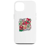 Happy Holidays Vintage Toy Nostalgie Collage Coque pour iPhone 13