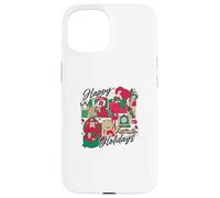 Happy Holidays Vintage Toy Nostalgie Collage Coque pour iPhone 15