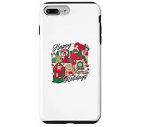 Happy Holidays Vintage Toy Nostalgie Collage Coque pour iPhone 7 Plus/8 Plus