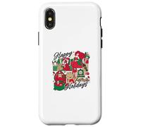 Happy Holidays Vintage Toy Nostalgie Collage Coque pour iPhone X/XS