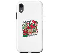 Happy Holidays Vintage Toy Nostalgie Collage Coque pour iPhone XR