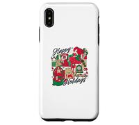 Happy Holidays Vintage Toy Nostalgie Collage Coque pour iPhone XS Max