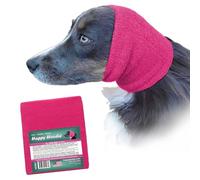 Happy Hoodie Le Bandeau apaisant Originale pour Chien et Chat, soulagement de l'anxiété/Protection Contre Le Bruit, Tonnerre, Feux d’Artifice/toilettage (Taille L, Rose)
