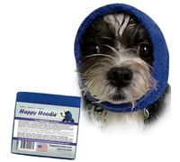 Happy Hoodie Le Bandeau apaisant Originale pour Chien et Chat, soulagement de l'anxiété/Protection Contre Le Bruit, Tonnerre, Feux d’Artifice/toilettage (Taille S, Bleu)