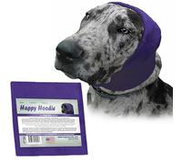 Happy Hoodie Le bandeau apaisant originale pour chien et chat, soulagement de l'anxiété/protection contre le bruit, tonnerre, feux d’artifice/toilettage (taille XL, pourpre)