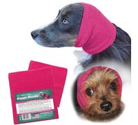 Happy Hoodie The Original Lot de 2 Bandes apaisantes pour Chien et Chat - Marque américaine - Soulage l'anxiété/Protection Contre Le Bruit - Toilettage - Thunder - Feux d'artifice Rose (1 Petit, 1