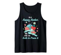 Happy Hooker Crochet Life Funny Women Men Craft Débardeur