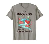 Happy Hooker Crochet Life Funny Women Men Craft T-Shirt