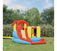 Happy Hop Château gonflable avec toboggan et piscine 280x319x211 cm Multicolore