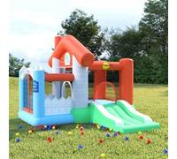 Happy Hop Château Gonflable Avec Toboggan 272x257x220 Cm Pvc