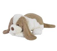 Happy Horse Doudou chien David 70 cm - Grande peluche blanche et marron