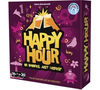 Asmodee - Happy Hour - Jeu d'Ambiance pour Adultes Made in France - Le Meilleur Jeu à Boire dès 18 Ans - Défis Variés - Remplissez Les Verres! - 20 Min - 3 à 10 Joueurs - Version Française