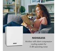 Klarstein Happy Hour 25 Mini bar 25 L 5-15°C CEE G silencieux 0 dB éclairage LED blanc Blanc G