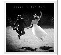 Happy I Do Day Black & White Photo Art Wedding Day Greeting Card