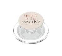 Happy is The New Rich Wealth Mindset Success Citation PopSockets PopGrip pour MagSafe
