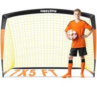 Happy Jump But De Football 3x2.2FT, 4x3FT, 5x3.6FT, 7x5FT Pop-Up Entraînement De Football pour Arrière-Cour (7x5 FT- Noir Orange)-1 PC