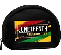 Happy Juneteenth Day Freedom 1865 Porte-Monnaie Portefeuille Femmes et Filles Mignon Mode Sac Changement Pochette Porte-clés Femmes Sac à Main Cadeau