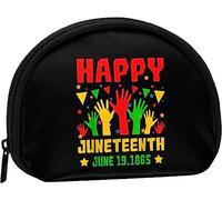 Happy Juneteenth Day Freedom 1865 Porte-Monnaie Portefeuille Femmes et Filles Mignon Mode Sac Changement Pochette Porte-clés Femmes Sac à Main Cadeau