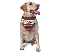 Happy Kwanzaa African Heritage Holiday Dog Bandanas Pet Scarf Triangle Bavoir Garçon Fille Foulard Réglable Accessoires pour Petit Moyen Grand Chiot