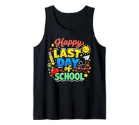 Happy Last Day of School Hello Summer Garçons Filles Enfants Débardeur