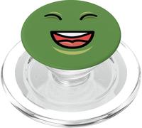 Happy Laughing Face - Cartoon Green Avocado PopSockets PopGrip pour MagSafe
