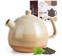 Happy Lemuro Théière avec infuseur - Grande théière de 1,4 l avec passoire - Théière en céramique pour thé - Théière en céramique - Bouilloire pour thé en vrac