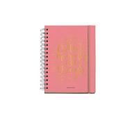 Happy Letters Collection Moments Miquelrius Agenda scolaire rigide en spirale 155 x 213 mm Semainier 2020 Rose catalan