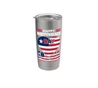 Happy Liberia Independence Day | Drapeau Libérien vieilli Gobelet isotherme en acier inoxydable double paroi
