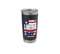 Happy Liberia Independence Day | Drapeau Libérien vieilli Gobelet isotherme en acier inoxydable double paroi